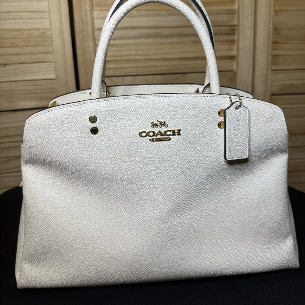 Coach Cream Leather Satchel Bag
